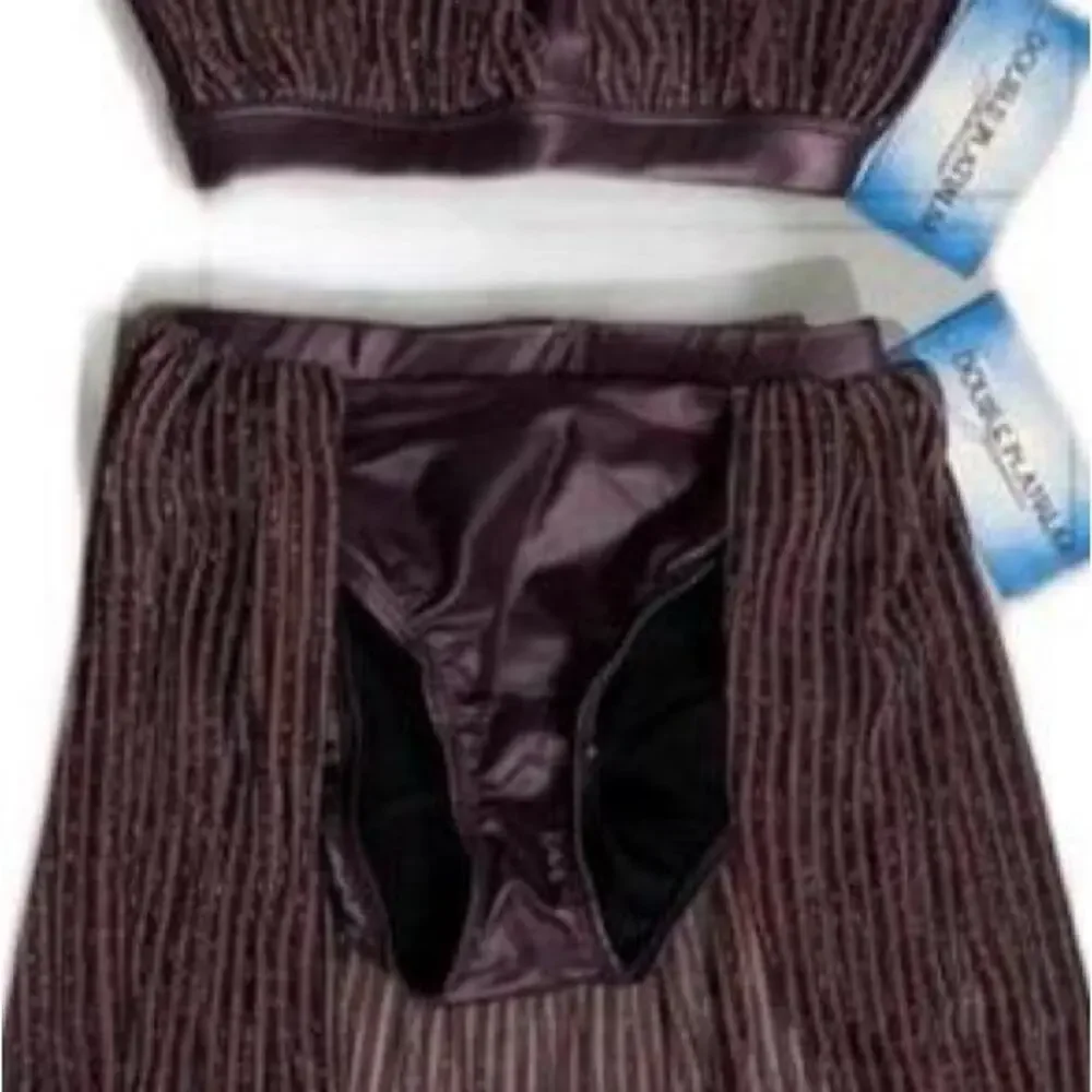 Double Platinum purple shimmer Halter Crop Top and Skirt Kids Dance Costume AXS